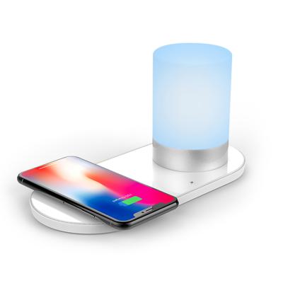 China 2020 Mobile Phone Wireless Charger QI Magnetic Induction Trending Wireless Charger With RGB Lamp for sale