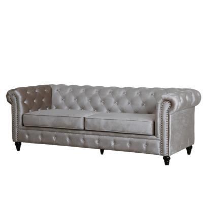 China Wholesale High Quality Modern Sofa Tufted Vintage Velvet Chesterfield Sofa Couch European Industrial Sofa for sale