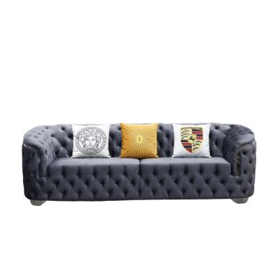 China Modern Living Room Chesterfield Furniture Sofa Large Velvet Sofas Indoor High Quality Comfortable Sofa Fabric Luxury Set Living Room for sale