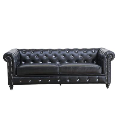 China Wholesale High Quality Living Room Tufted Chesterfield Leather Sofa Modern Leather Sofa Classic Sofa Set for sale