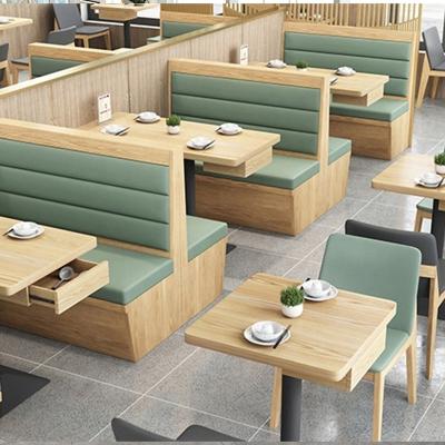 China Modern Double Seat 4 Side Soft Leather Dining Cabin Sofas and Table Set, with Leather Storage Cabin Double Seats and Dining Table for sale