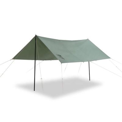 China Diagonal Bracing Type Naturehike NOM TC Cotton Square Outdoor Camping Canopy With Aluminum Alloy Pole for sale