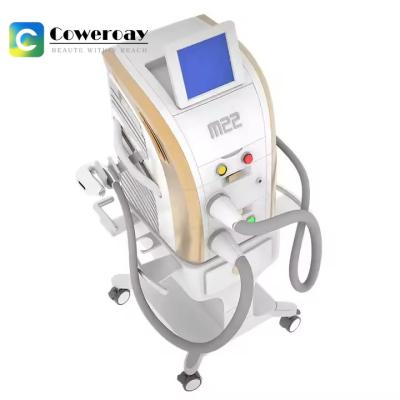 China Opt IPL Laser Hair RemovaNd Yag Laser Machine Tattoo Removal With Two Handles for sale