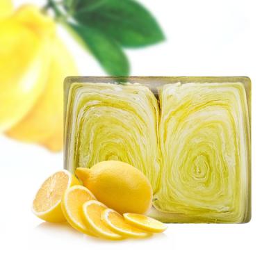 China Private Label Lemon Base Natural Cleansing Soap For Face Acne Soap for sale