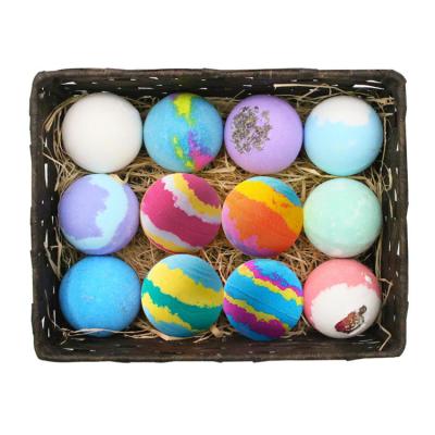 China Luxury natural private label bath fizzies bath ball salt body rainbow bubble handmade bulk fizzy gift for sale