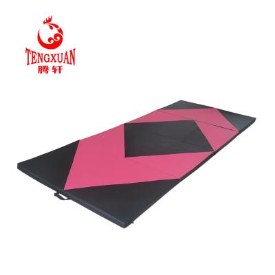 China Durable 4 PVC Collapsible Gymnastics Mat With Epe Foam For Indoor Sports And Outdoor Sports for sale