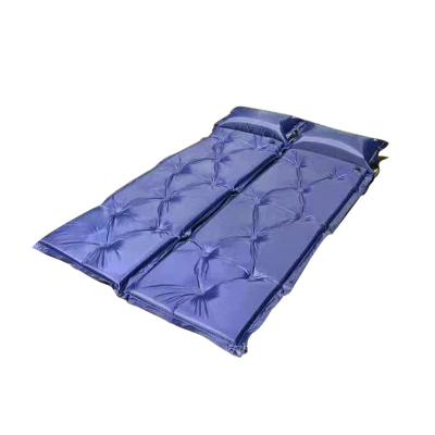 China 40D Nylon TPU Coating Ultralight Sleep Air Pad Insulated Inflatable Sleep Pad Camping Mat With Pillow for sale