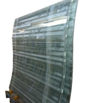 China Supermarket Professional building glass factory supply clear curved tempered glass for sale