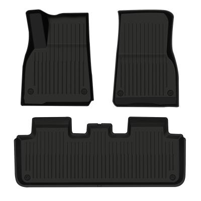 China Sports for Tesla Floor Mats Model Car 3/Y Front and Rear Trunk Mats Injection Molding Strip Car Floor Mats for sale