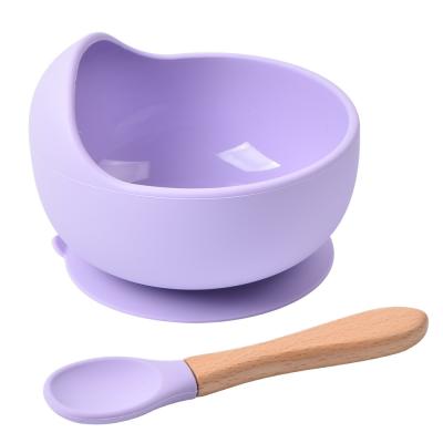 China BPA Free C'dear 2021 Eco-friendly Easy Clean Silicone Baby Feeding Silicone Suction Bowls With Spoon for sale