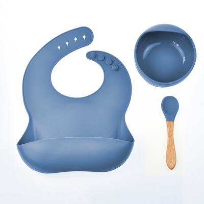 China Food Grade Silicone BPA Free Washable Baby Bibs Soft Silicone Dish Set Waterproof Silicone Teether for sale