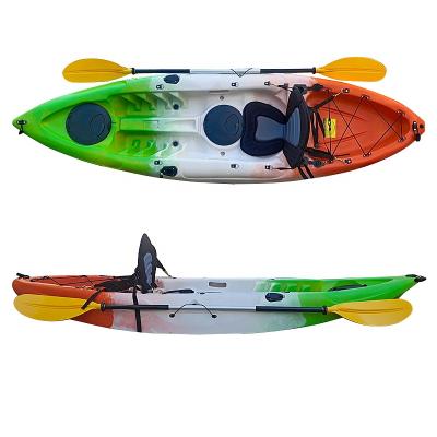 China Factory price outdoor single plastic tour river and lake kayak for fun and fishing, paddle canoe boat on sale for sale