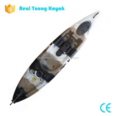 China Fishing Canoe Single Fishing Kayak Wholesale Plastic Sit On Top Boat for sale