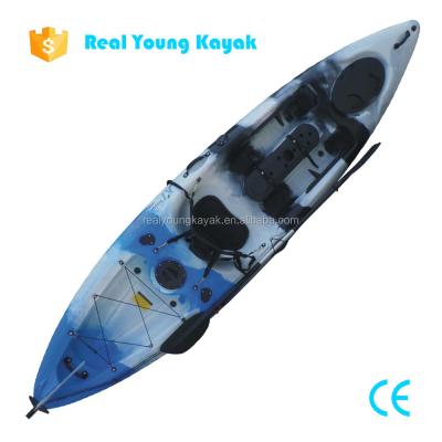 China Wholesale Cheap Fishing Boat Sea Kayak Single Canoe Fishing With Rudder for sale