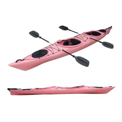 China Fishing kayak traveling kayak 17ft 2 person seat sit in seat ocean sea boat kayak for sale for sale