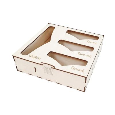 China Handmade Wholesale Customize Size And Logo Plastic Bag Storage Plywood Box for sale