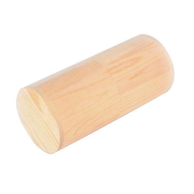 China Handmade Log Lid Cylinder Boxes Tube Packaging For Tea Coffee Sunglasses Box Poplar Bamboo Log Box for sale