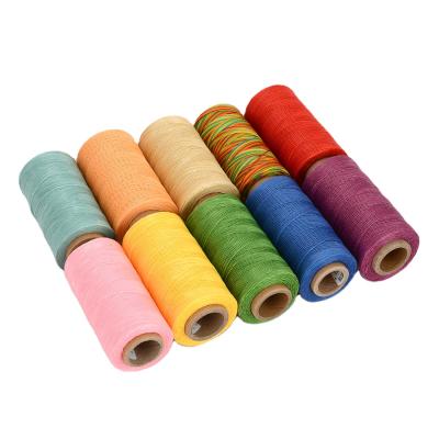 China Colorfast 260m Polyester 150D Waterproof Flat Waxed Yarn For Leather for sale