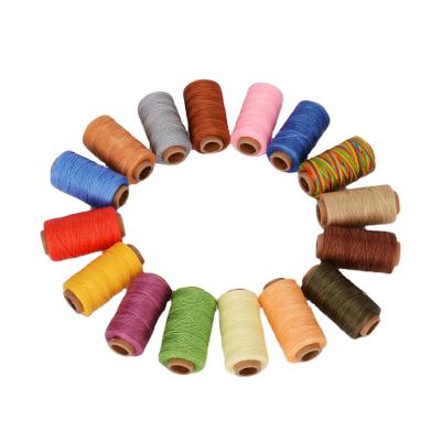 China Wholesale DIY 1mm Flat Wax Waterproof Handmade Leather Sewing Thread 50m for sale