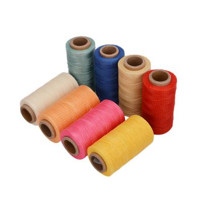 China Wholesale Colors 260m 0.8mm Waterproof Optional Flat Wax Leather Sewing Thread for sale