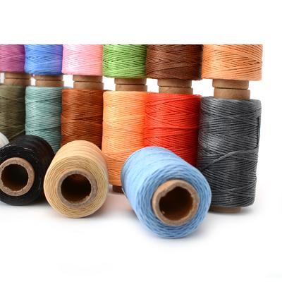 China Waterproof High Quality High Tensile Waxed Polyester Thread 1mm For Belts for sale