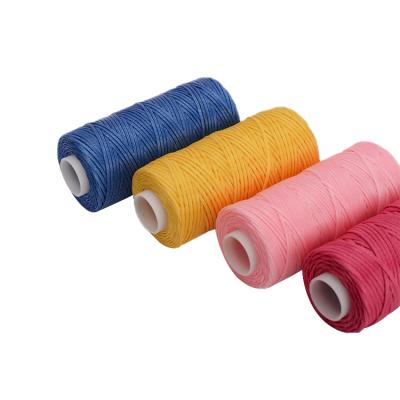 China 100 % Polyester Wax Waterproof Wholesale Flat Sewing Yarn For Sofa for sale