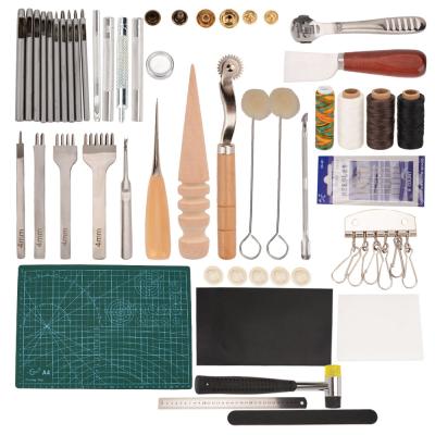 China eco-friendly diy full set leather craft tool kit of punch for hand sewing for sale