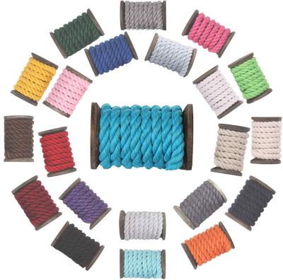 China Sustainable Colorful Macrame Rope Organic Cotton Cotton Rope For Handbag for sale