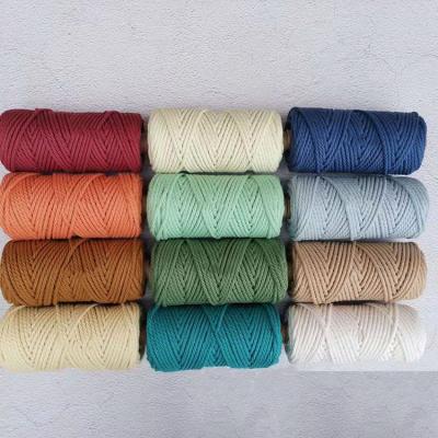 China Viable Single Strand Twisted Twine Cords Cotton Rope For Macrame for sale