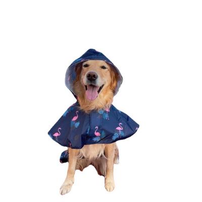 China Viable Raincoat Pet Dog Raincape Dog Clothes For Small Large Dogs Poncho Golden Retriever Rain Coat Pet Clothing S-4XL for sale