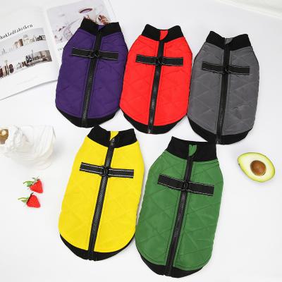 China Viable Wholesales Fashion New Pet Winter Clothes Small And Medium Warm Dog Jacket Coat Comfort Pull Button Breathable Cotton Thicken Vest for sale