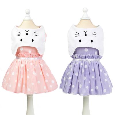 China Viable Skirt Cartoon Animal Puppy Goose Print Comfortable Princess Dress Spring Summer Dogs Dress Up Chihuahua Clothes for sale