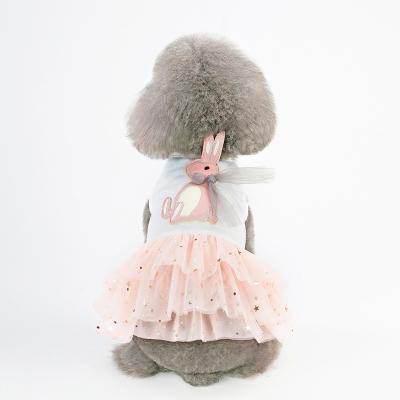 China Cute Viable Bunny Dog Dress Spring Summer Skirt For Small Medium Dogs Apparel Wedding Skirts Lovely Cat Dresses Party Pet Apparel for sale