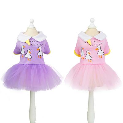 China Viable Factory Wholesale Spring and Summer Pet Clothes Fashion Cute Princess Dress Party Luxury Dog Comfortable Two Leg Puppy Skirt for sale