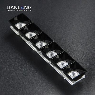 China Indoor 108mm Length LED Lens Reflector For 24 Degree Angle Mini LED Linear Lens 1W 5W LED Lamp Lens for sale