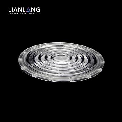 China Outdoor LED High Transmittance LED Lens PC Material Indoor Highbay Lighting Lens for sale