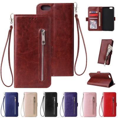 China Multi-karal Leather Wallet Case + Girl Style Wallet Chain Case For iPhone 12 6 6S 7 8 Plus X XR XS Max Zipper Flip Stand Fashion For iPhone 11Pro Max Cover Cell Phone Bag for sale