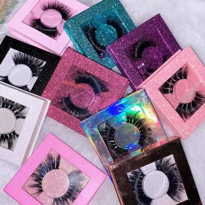 China High Quality Long False 3d Mink Eyelash 100% Natural Supplier Whips Eyelashes 25 mm 3d Mink Eyelash Custom Made With Magnetic Box for sale