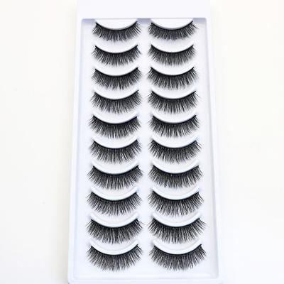 China 10 Pairs Natural Long False Eyelashes With Private Label Lashes From Lash Gule Makeup Set 10 Pairs Highlights Mink Lashes Seller for sale