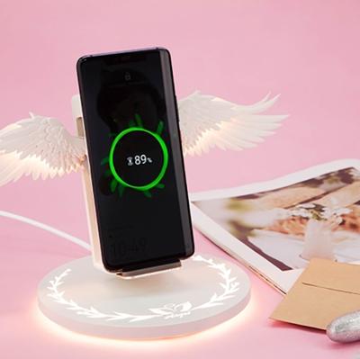 China SHANPIN Angel Wing 10W Cell Phone Mobile Phone Charger Wireless Charging Stand for sale