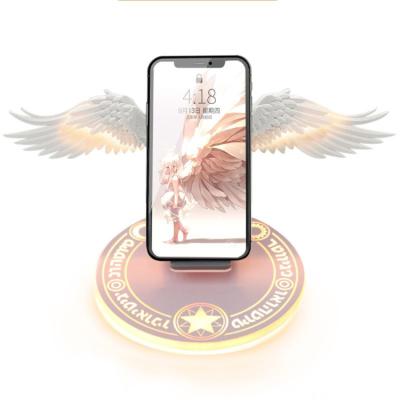 China SHANPIN Angel Wing 10W Mobile Phone Table Lamp Wireless Charging Wireless Charger for sale