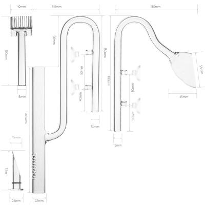 China Viable Aquarium Lily Pipe Glass Skimmer For Plant Tank for sale