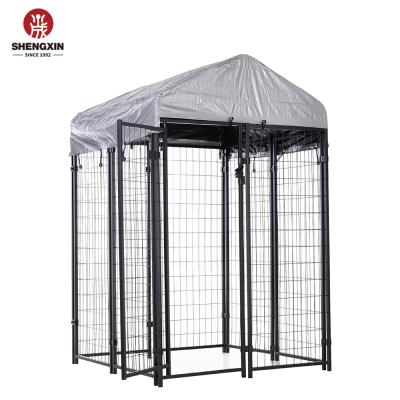 China Large Breathable Modular Outdoor Garden Yard Connected Welded Wire Enclosed Mesh Fencing Panels Dog Kennel To Cover for sale