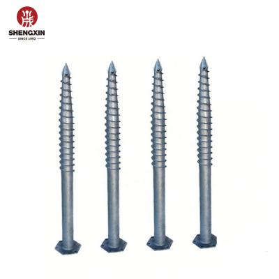 China Automatic Fence Welding Q235B Galvanized ground spiral earh anchor for sale