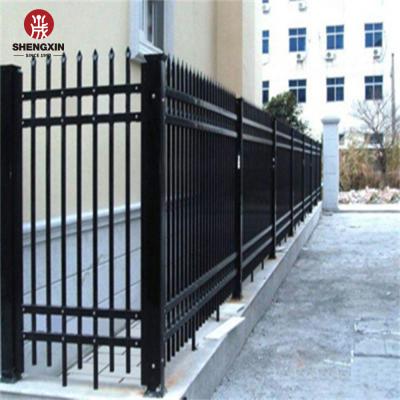 China Easily Assembled Colorbond Galvanzied Steel Pipe Garden Fence Corten Black Pole Top Zinc Steel Arch Fence for sale