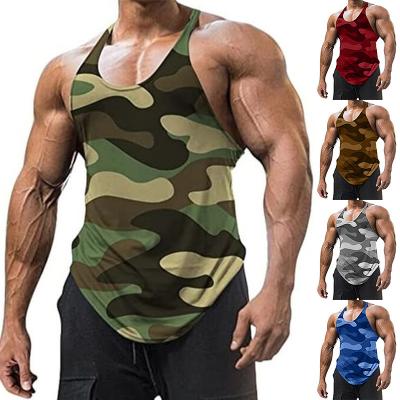 China Macting Outdoor Tops Men's Quick-Drying Anti-Shrink Camouflage Vest Fitness Sleeveless Vest for sale