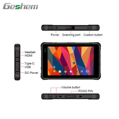 China Waterproof 8 Inch Android Military Grade In-Vehicle Industrial Rugged Tablet With 3G 4G GPS WiFi BT Glonass for sale