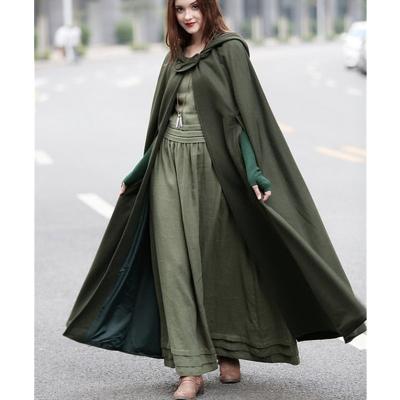 China Viable zari fashion new long coat elegant wool coat long dress lady coat hooded winter coat women for sale