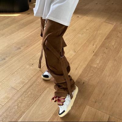 China Drawstring Suction High Waist Tube Fashion Zari Pants Women Casual Trousers Slim Straight Viable Solid Color Pants Winter Clothes for sale