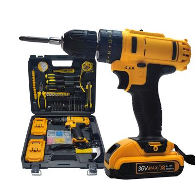 China Household GMTOOLS lithium tool kit power electric screwdriver hand nail electric drill machine cordless drill for sale